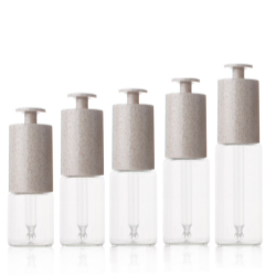 Glass Bottle with Wheat Straw T-shaped Push-button Pipette Cap